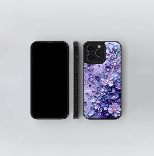 Amethyst Jewel Cluster Glass Case