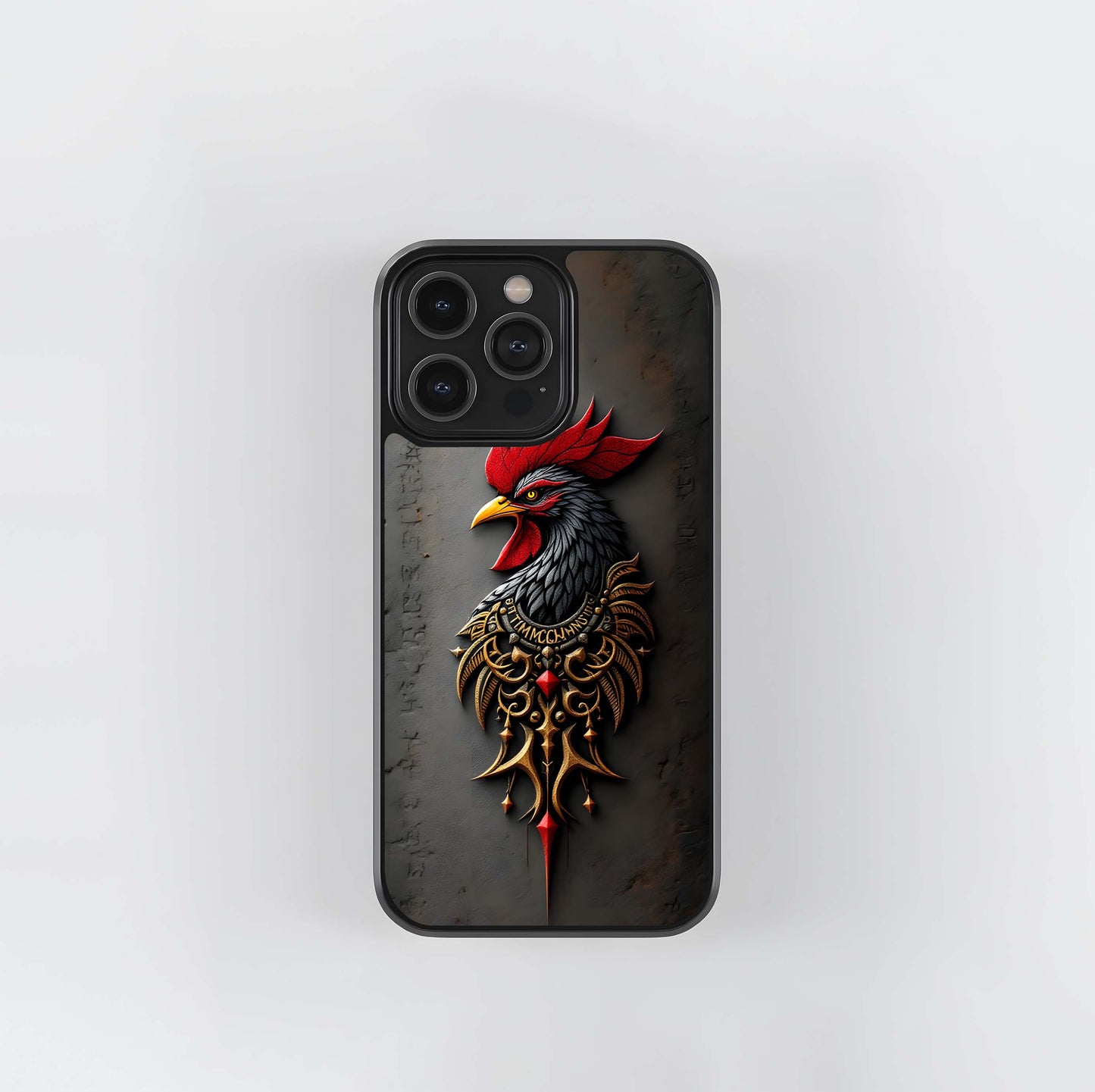 Regal Rooster Emblem Glass Case