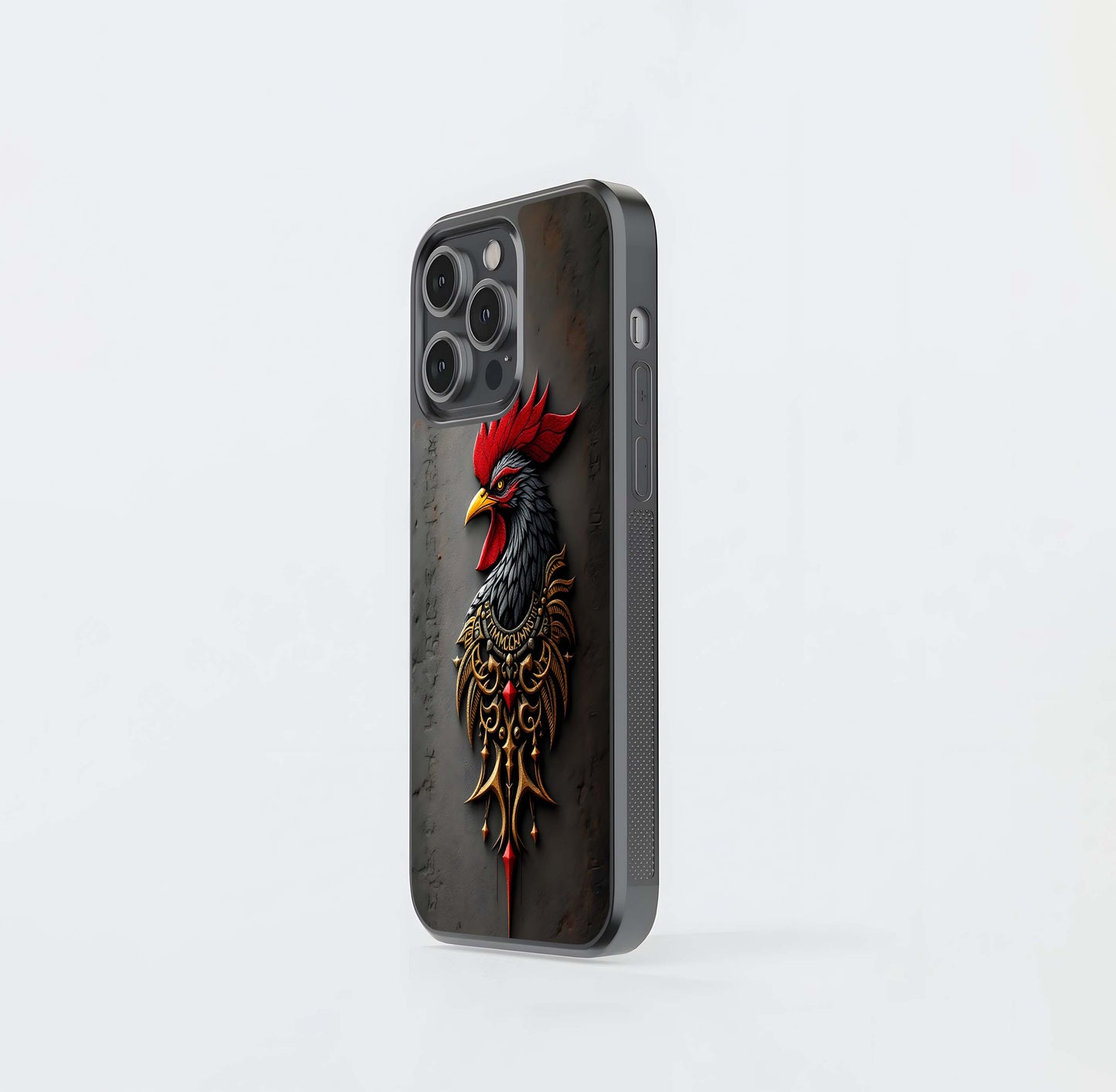 Regal Rooster Emblem Glass Case