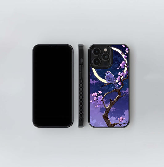 Celestial Bird Blossom Glass Case