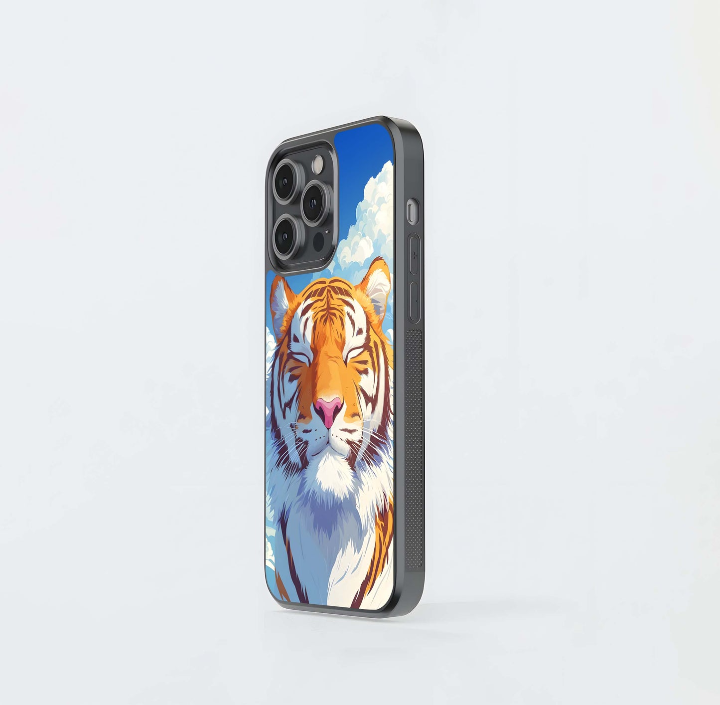 Serene Striped Tiger Glass Case
