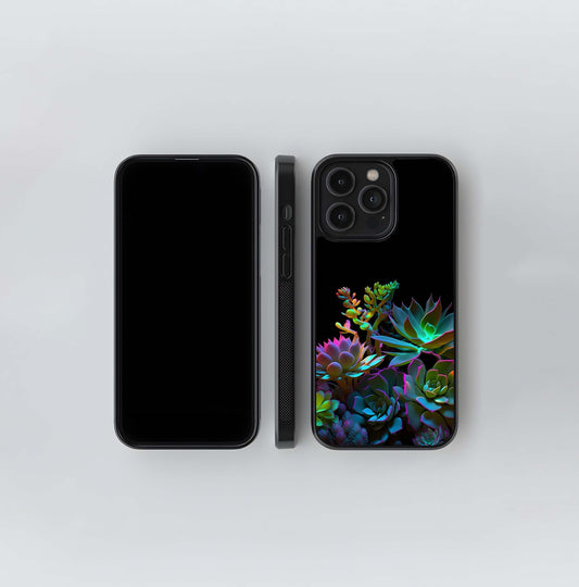 Electric Succulent Garden Glass Case