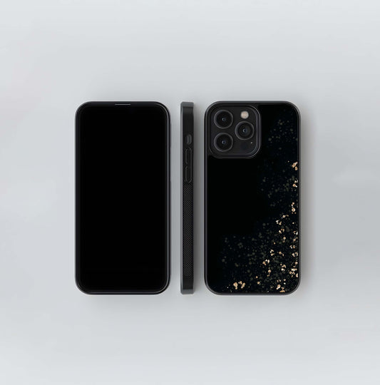 Black Sparkle Dust Glass Case
