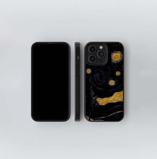 Black Vangogh Glass Case