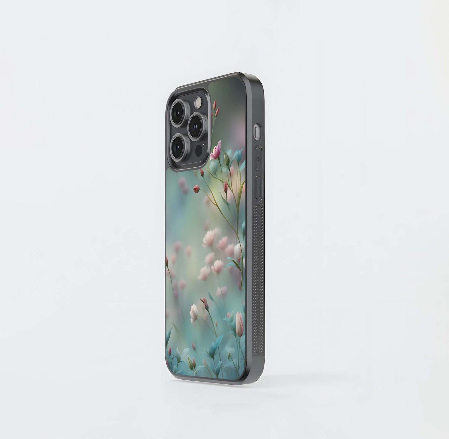 Soft Focus Pastel Wildflowers Glass Case