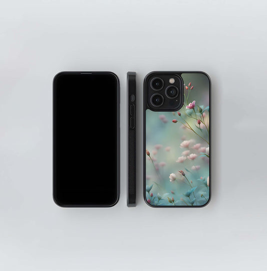 Soft Focus Pastel Wildflowers Glass Case