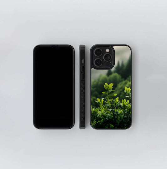 Misty Forest Foliage Glass Case