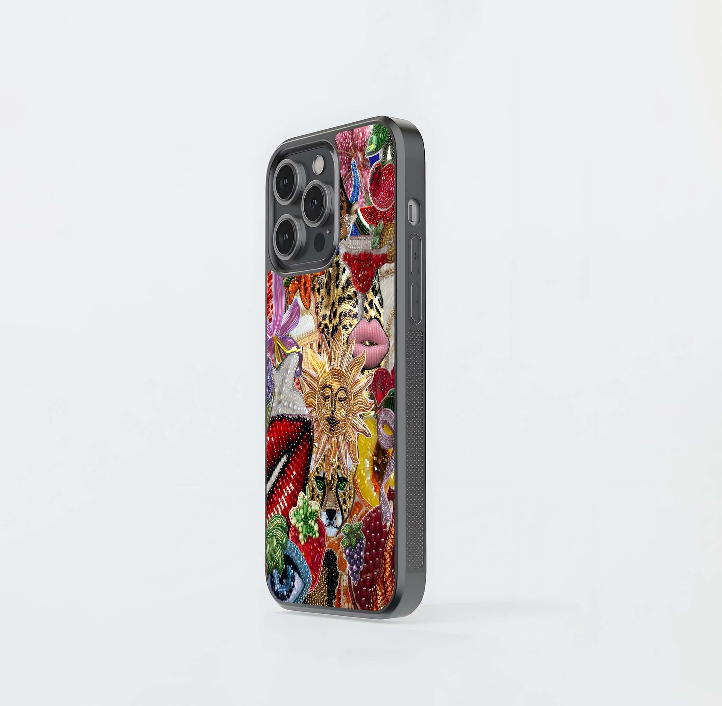 Beaded Fashion Jungle Glass Case