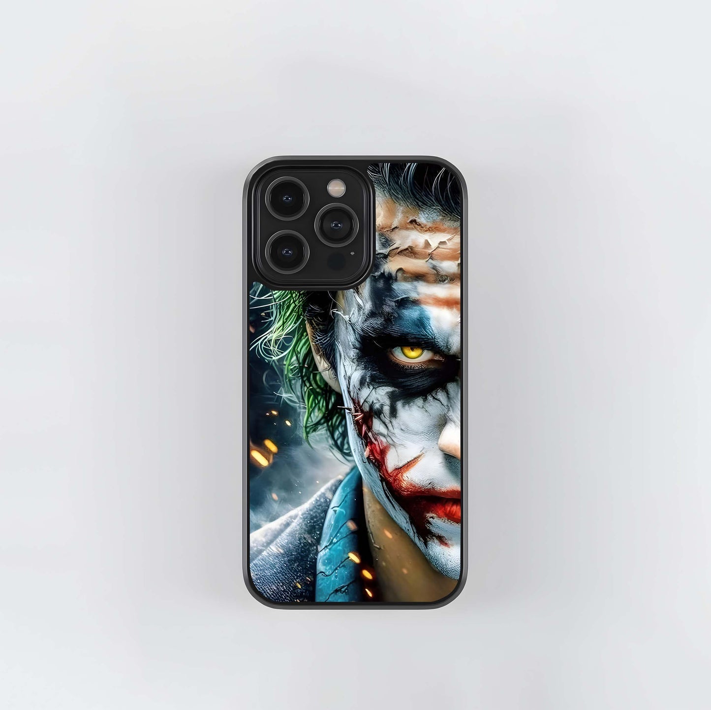 Joker Face with Peeling Makeup Glass Case