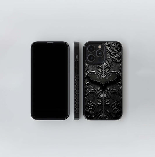 Gothic Bat-Embossed Panel Glass Case