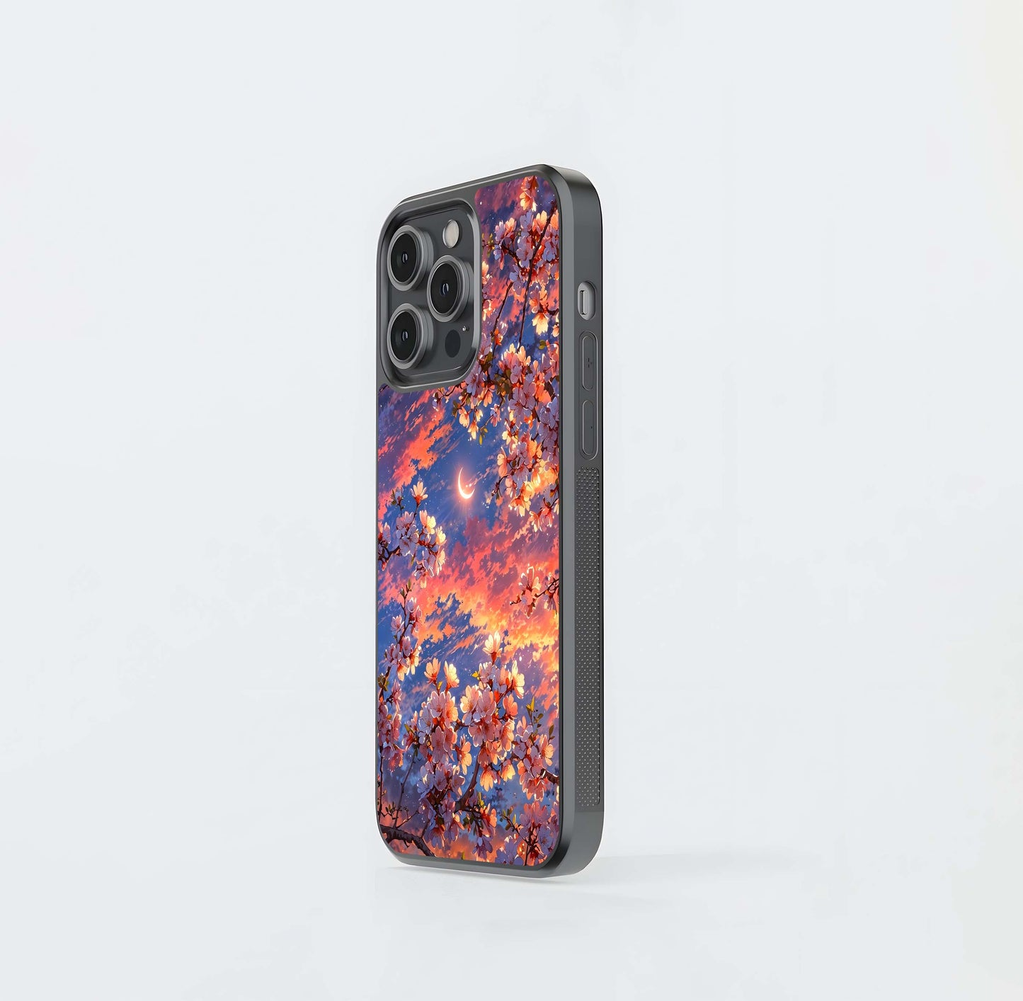 Celestial Sakura Sunset Glass Case