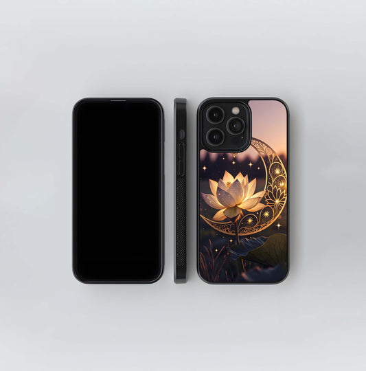Lotus and Crescent Dream Glass Case