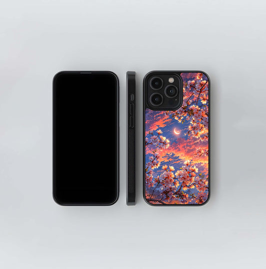 Celestial Sakura Sunset Glass Case