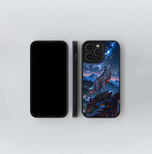 Celestial Wolf Howl Glass Case