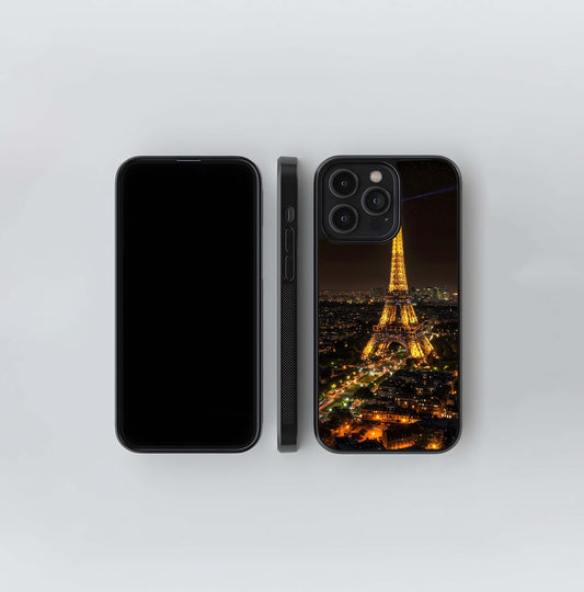 Paris Night Cityscape Glass Case