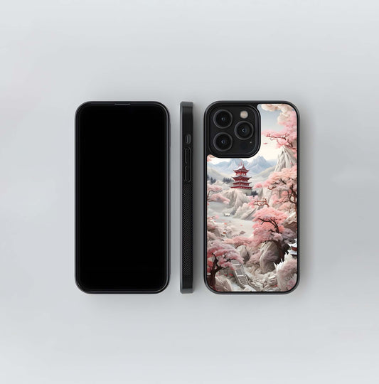 Blossoming Sakura Path Glass Case