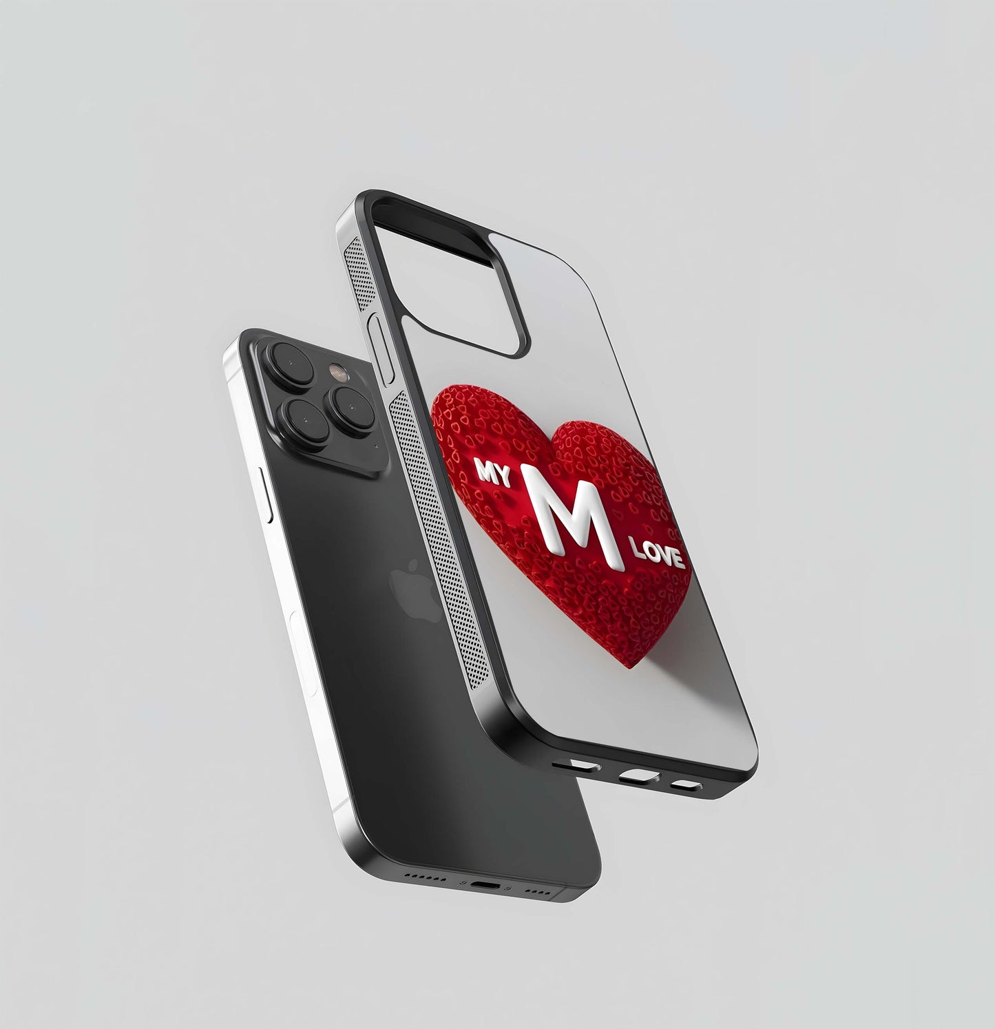 My Love's Textured Heart Glass Case