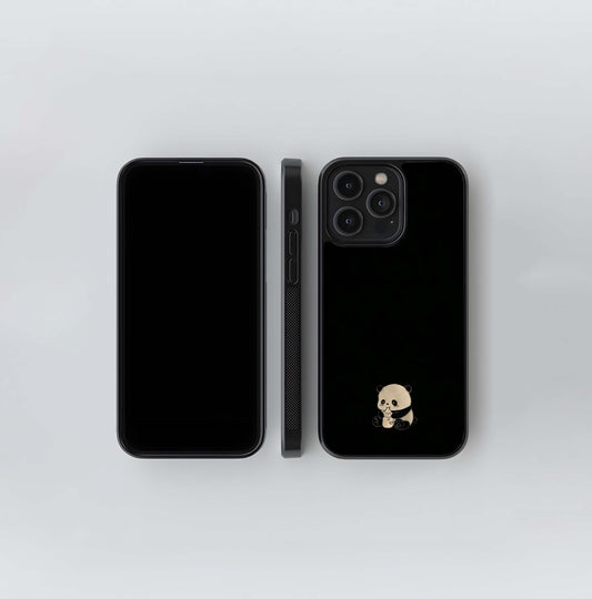 Minimal Panda Boba Glass Case