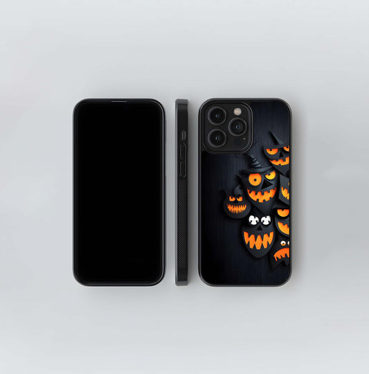 Black & Orange Haunt Glass Case