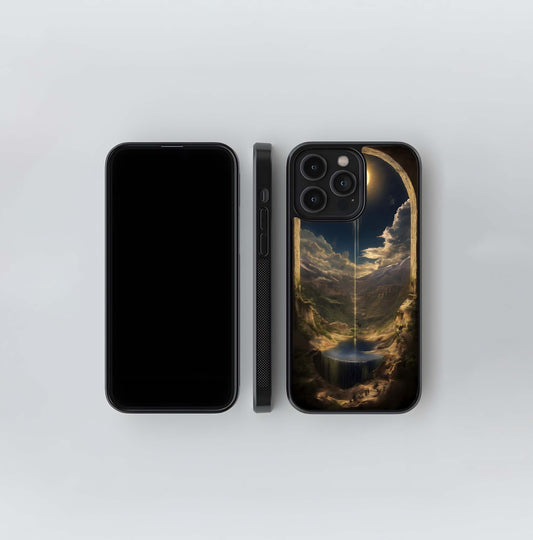 Falling Moon Lake Glass Case