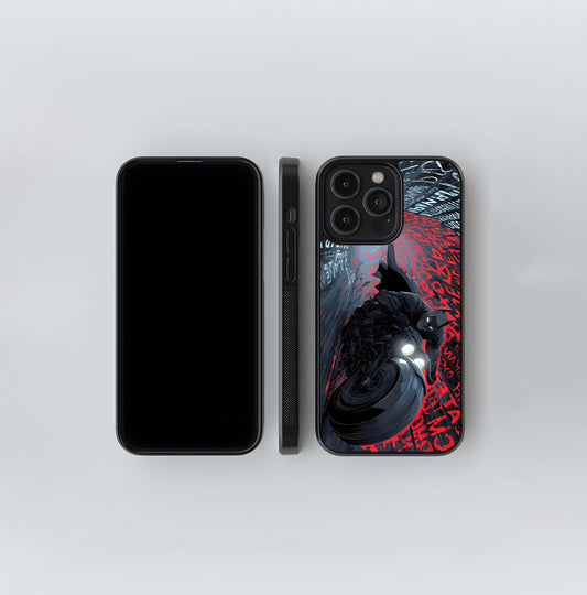 Batman on the Batcycle Glass Case