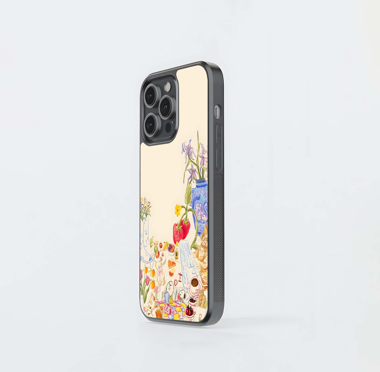 Aesthetic Retro Bloom Board Glass Case