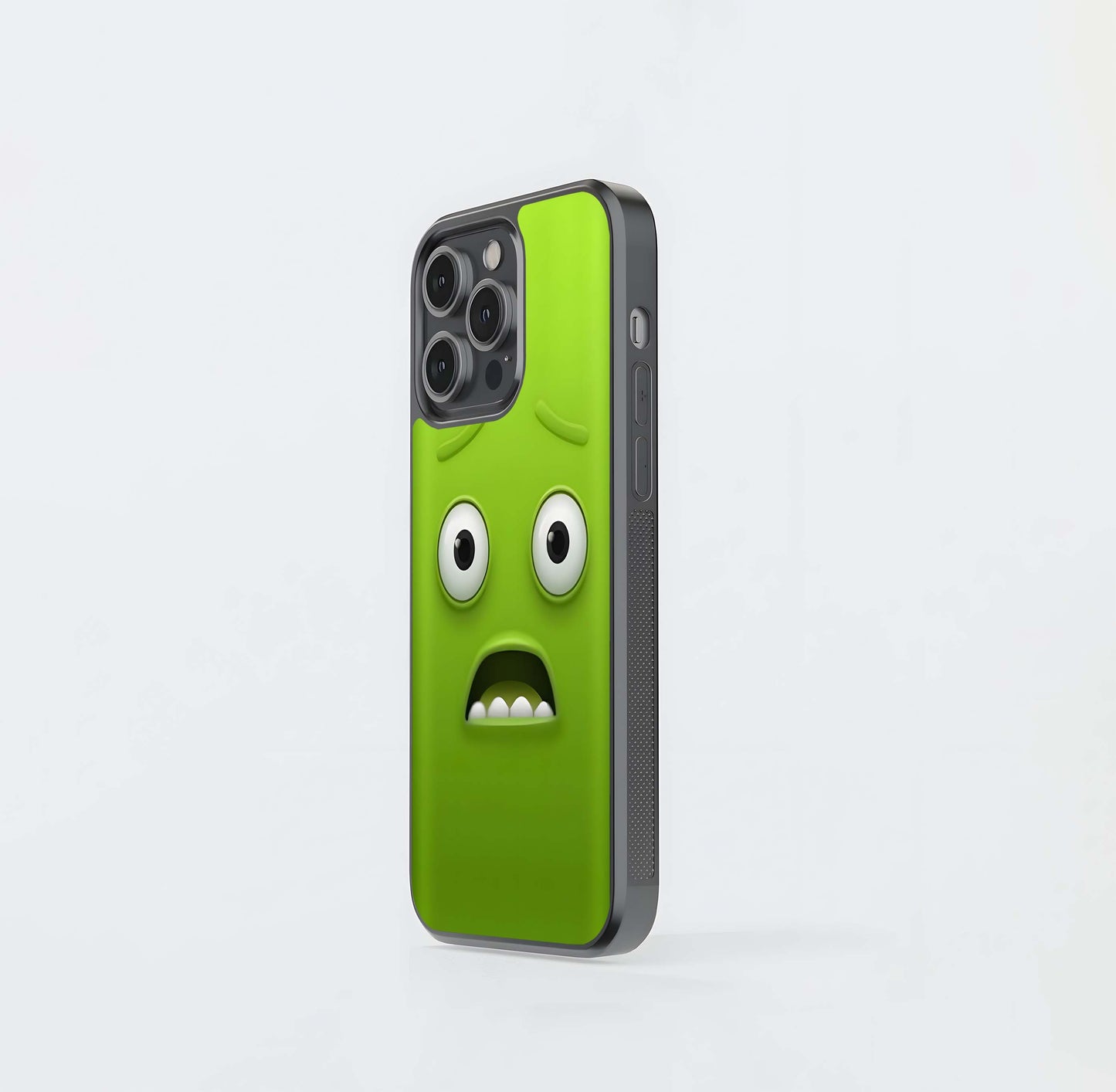 3D Bright Green Face of ShockWorry Glass Case
