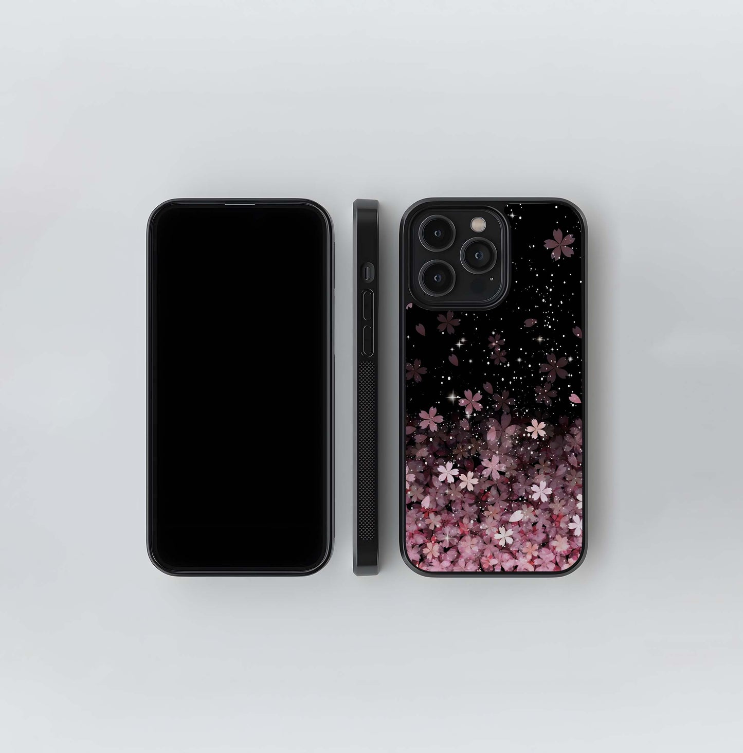 Small Starry Flowers Glass Case / Cover