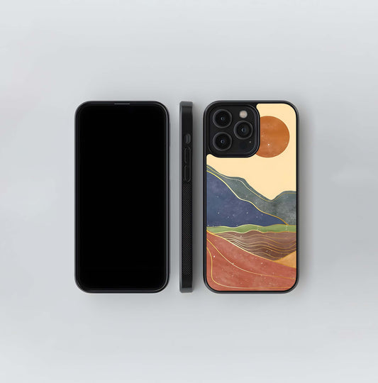 Abstract Mountain Glow Glass Case