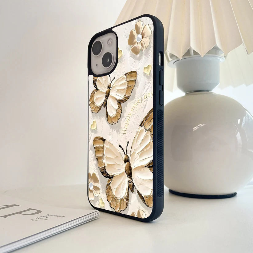 Smooth Butterfly Style Glass Case