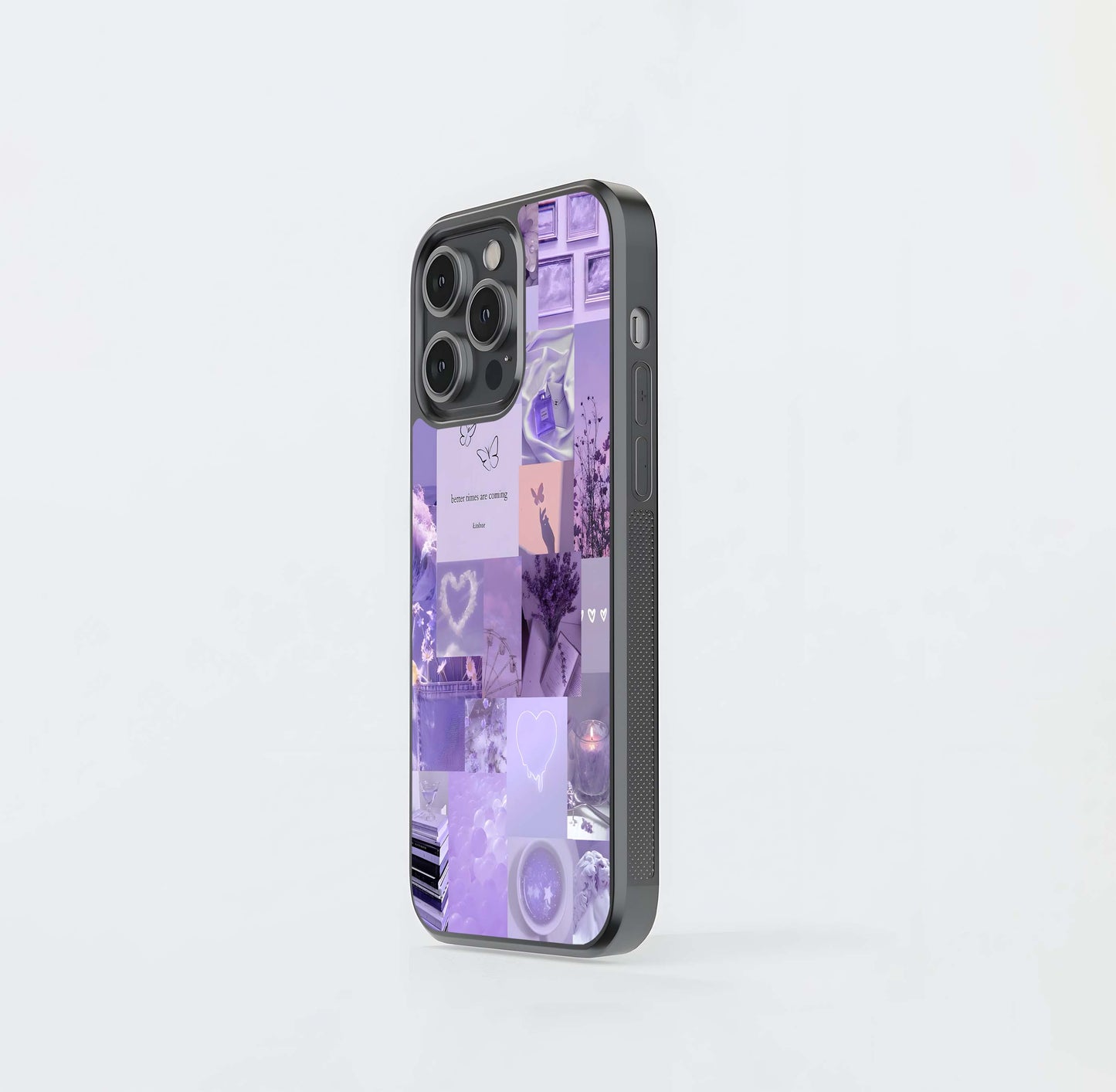 Purple Aesthetic Collage Glass Case