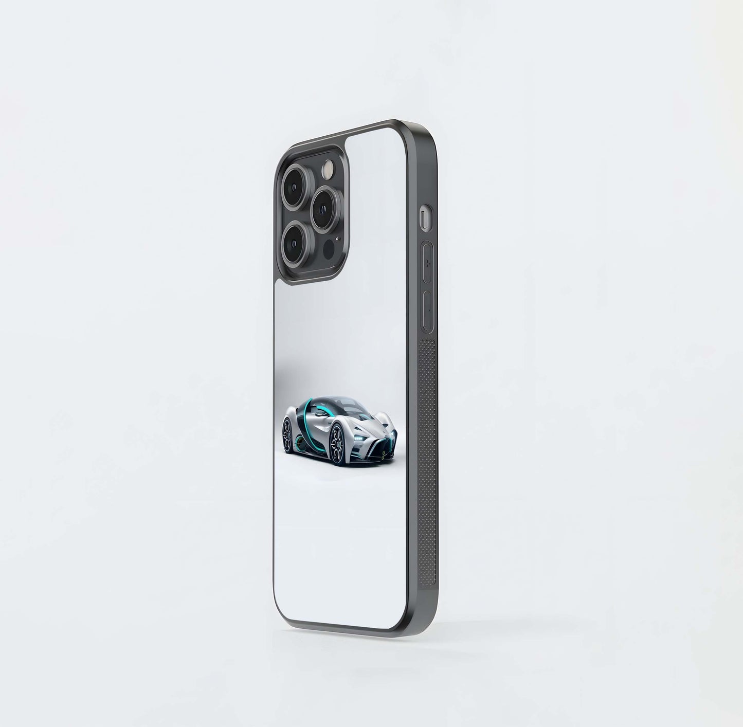 Futuristic Neon Racer Glass Case