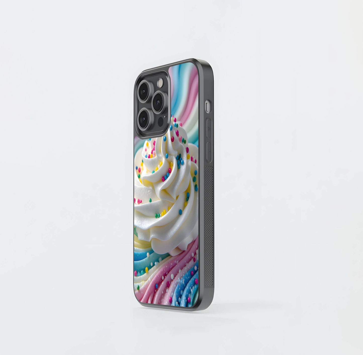Rainbow Sprinkles Whipped Swirl Glass Case