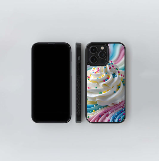Rainbow Sprinkles Whipped Swirl Glass Case
