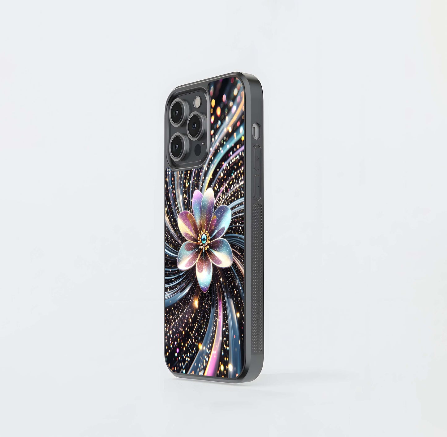 Galaxy Bloom Vortex Glass Case