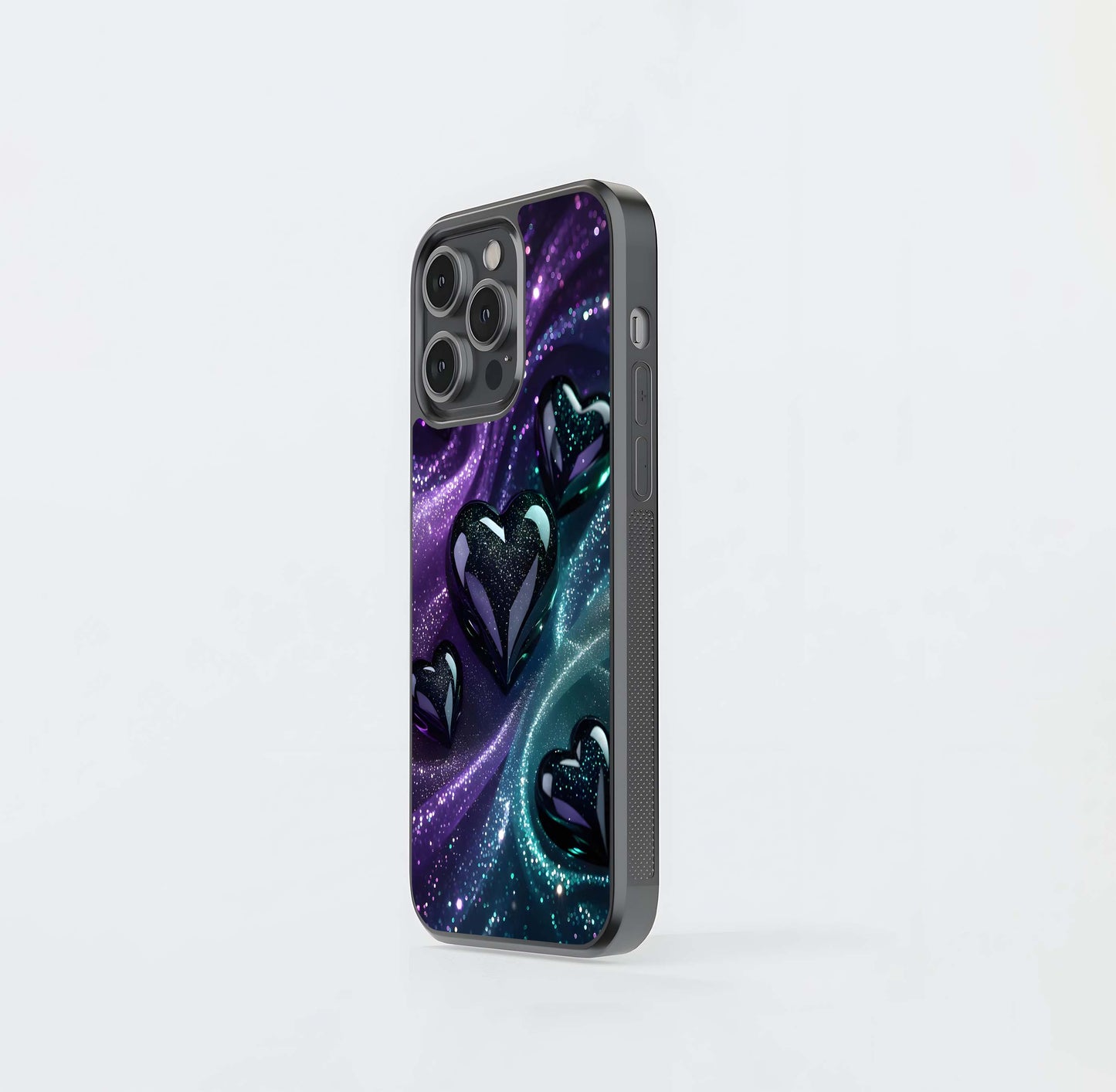 Galaxy Hearts Glass Case