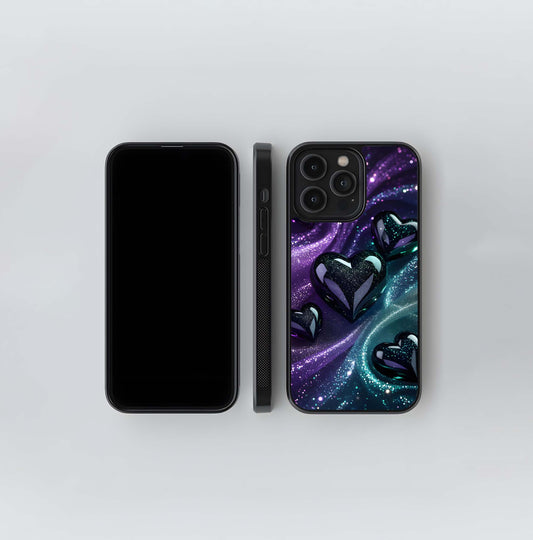 Galaxy Hearts Glass Case