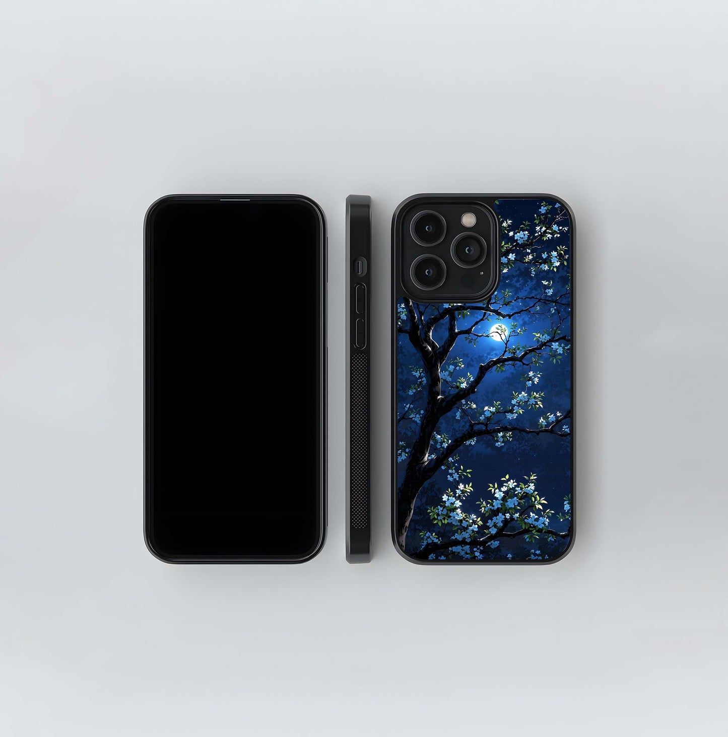 Midnight Blossom Glass Case