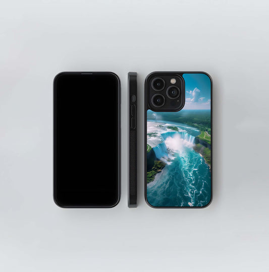 Aqua Blue Cascade Glass Case
