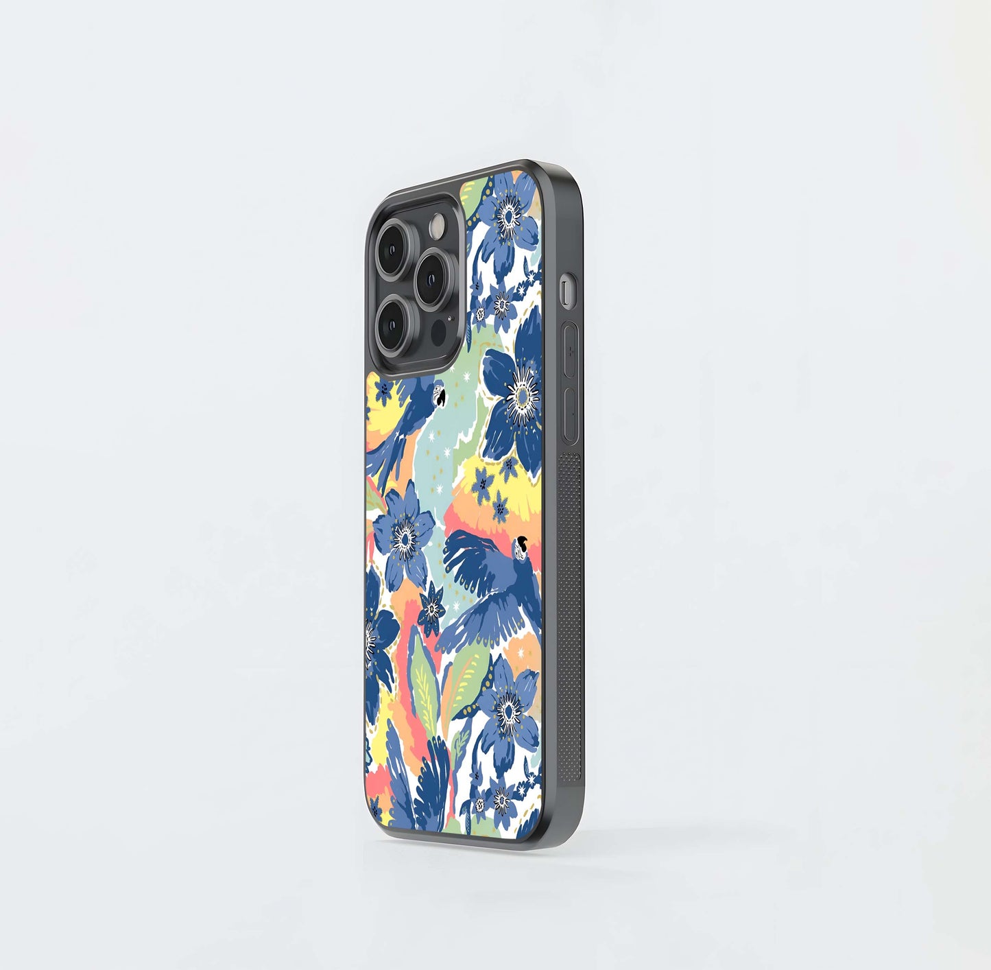 Blue Parrot Garden Glass Case