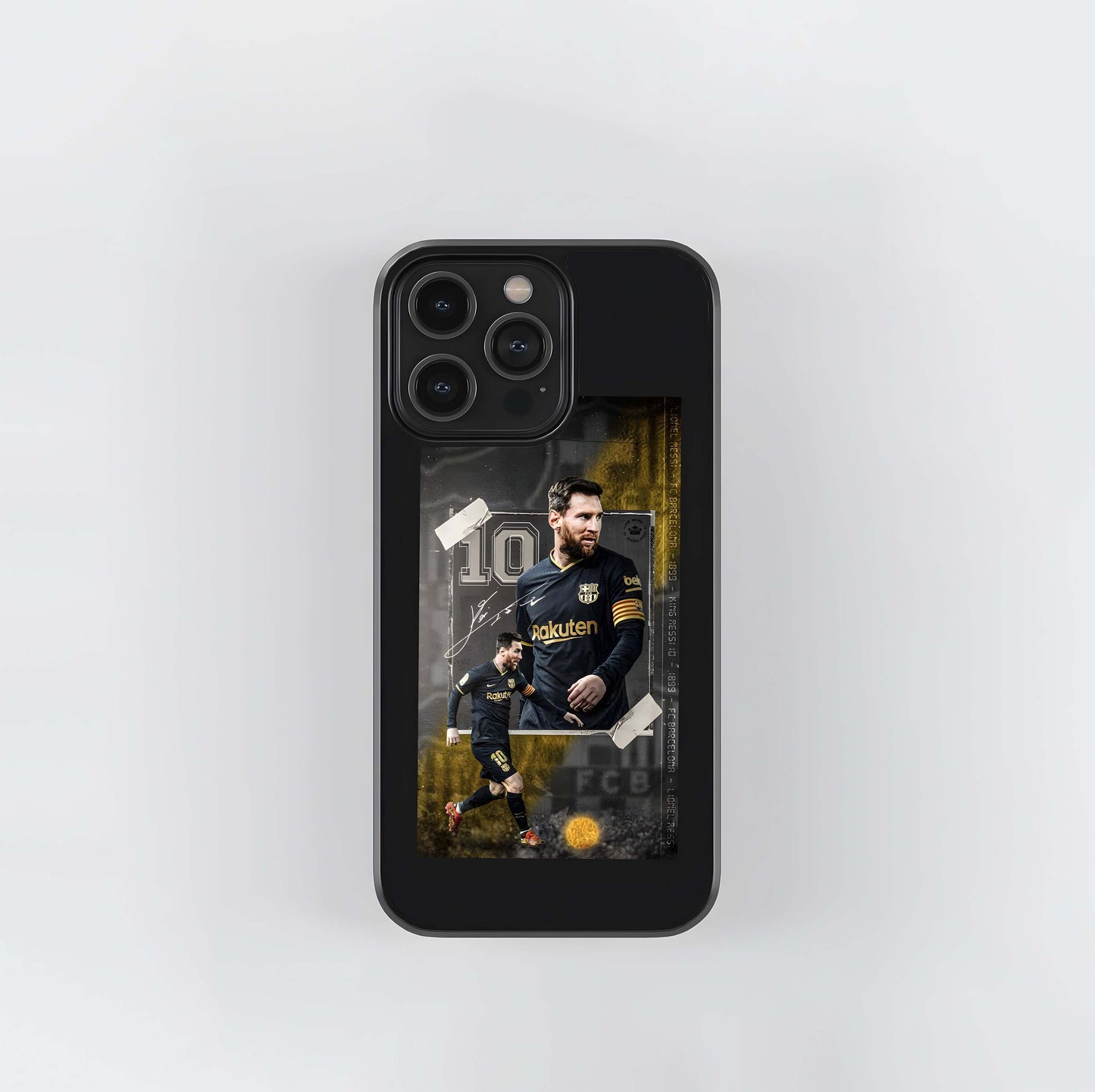 Messi Dark Gold Edit Glass Case