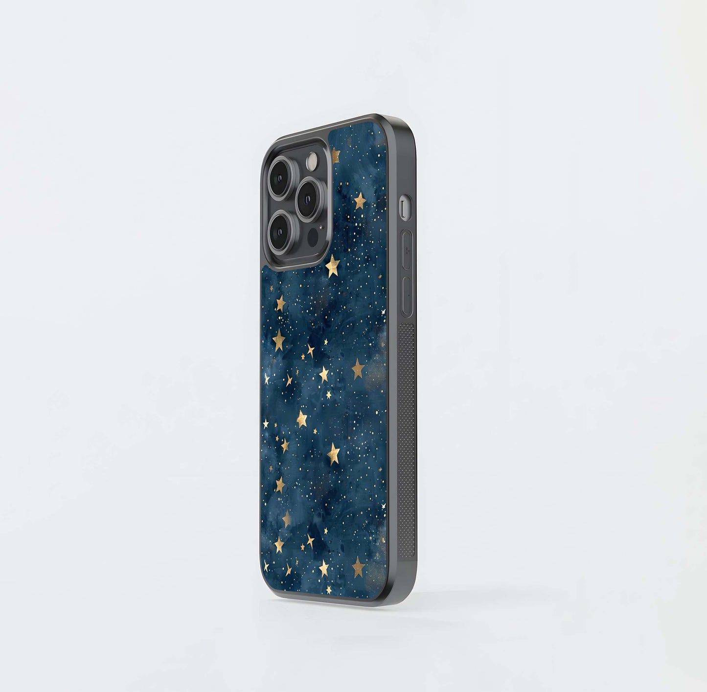 Blue Texture Star Glass Case