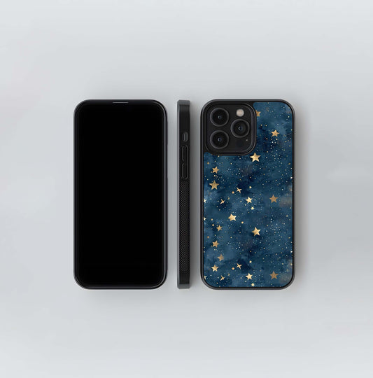 Blue Texture Star Glass Case