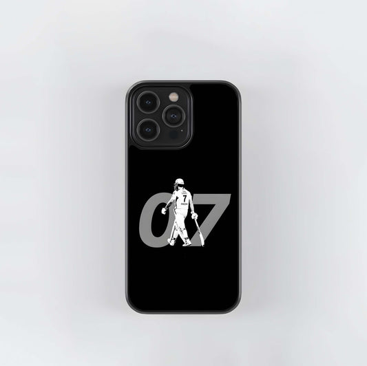 MS Dhoni 07 Monochromatic Walk-off Glass Case