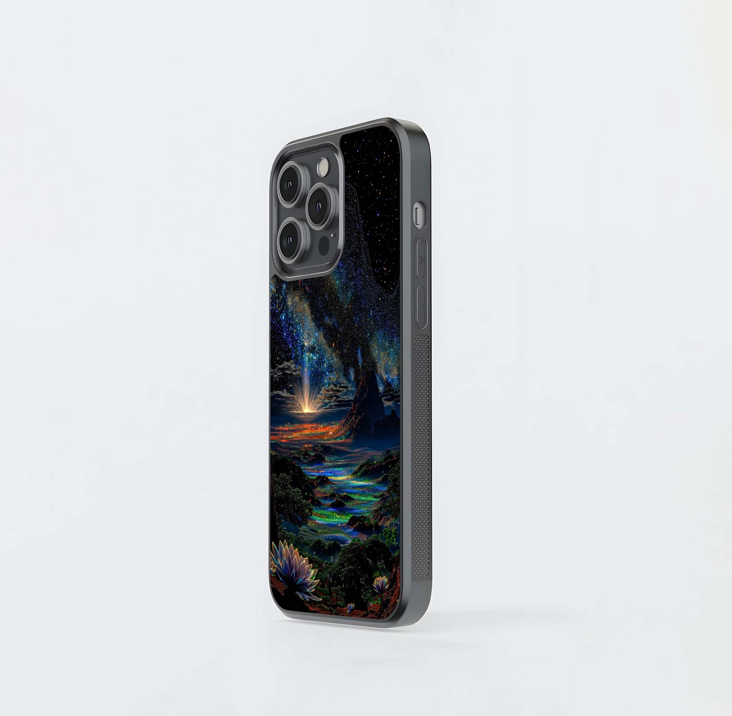 Cosmic Lotus Bloom Glass Case
