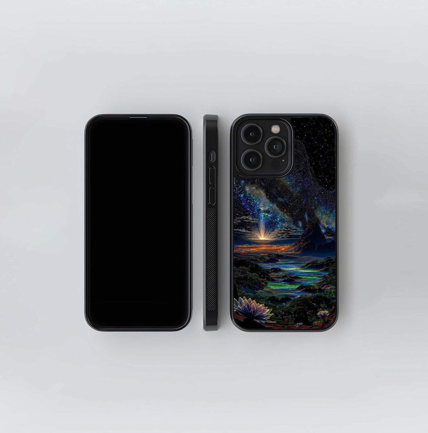 Cosmic Lotus Bloom Glass Case