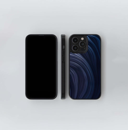 Midnight Flowing Strands Glass Case