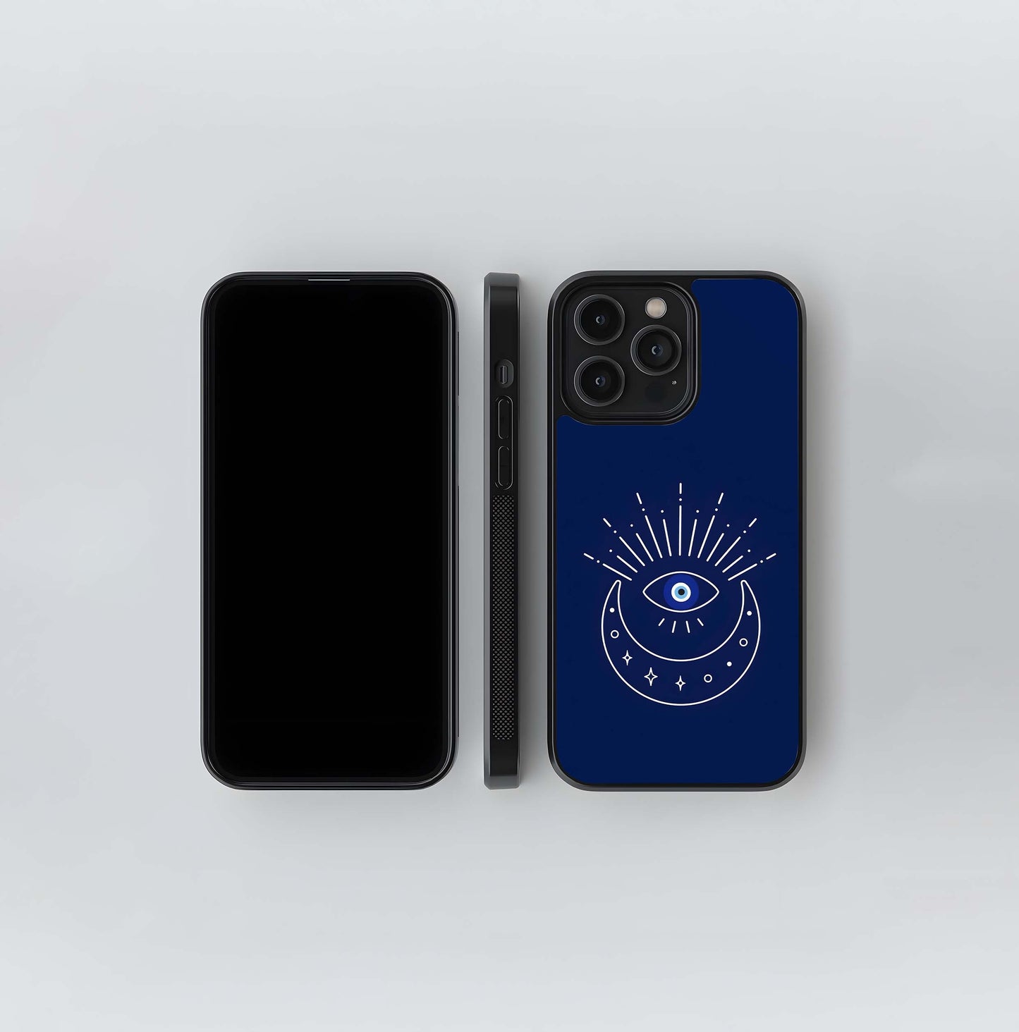 Mystic Eye & Crescent Moon Glass Case