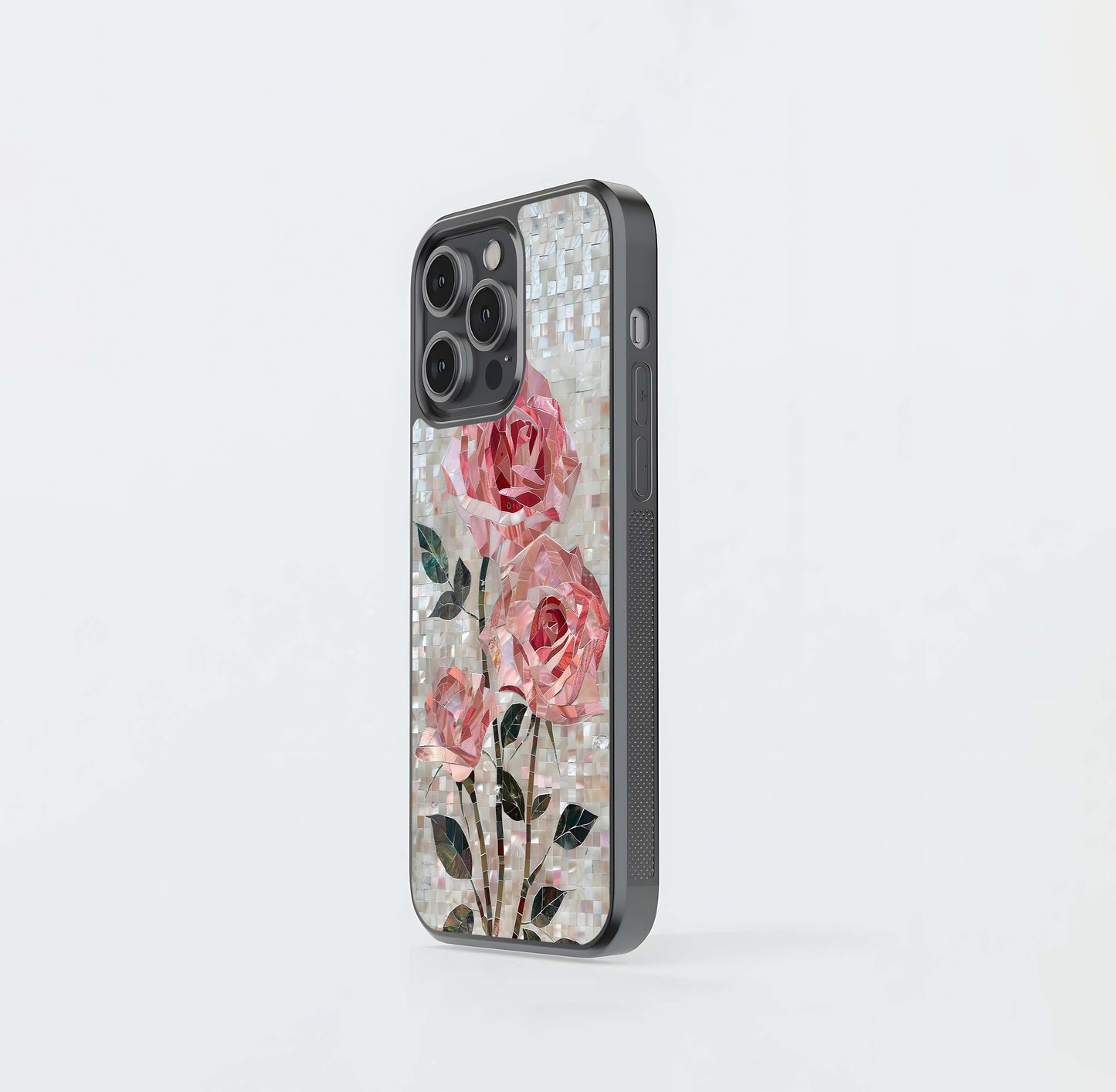Blush Mosaic Bloom Glass Case