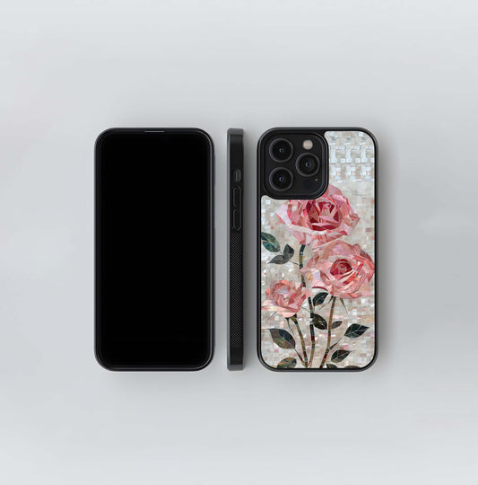 Blush Mosaic Bloom Glass Case